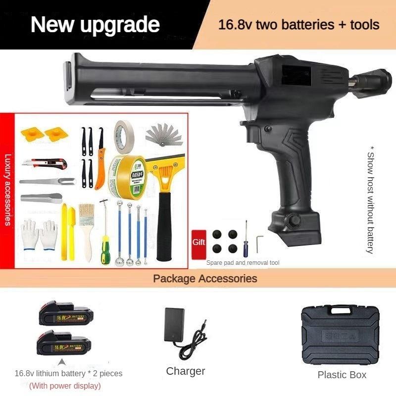 Double Tube Automatic Glue Gun Household Electric Heat Hot Anti-Drip Melting Glue Gun Pressure Sewing Repair Power  BlackTool