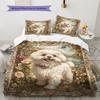 Maltese Pattern Bedding Home Decoration Birthday Gift (1 * Duvet Cover + 2 * Pillowcase, Without Core)