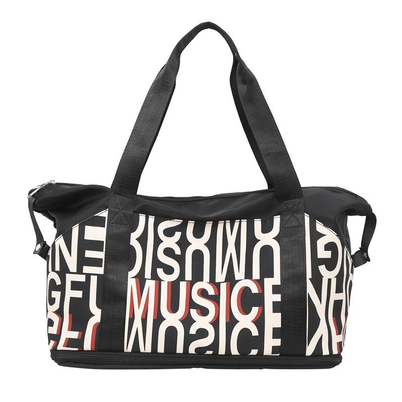 New printed large-capacity fitness bag short-distance business trip storage travel bag dry and wet separation yoga bag manufacturer wholesale