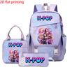 3PCS K-POP Girl Group Pattern Backpack Set for Fans Perfect Gift Idea with Eye-Catching Design