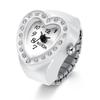 Ring Business Fashion Ring Numeric Sports Quartz Ring Stainless Steel Watch, Watch, Waterproof, Flip-Up Cover, Dial, Watch,