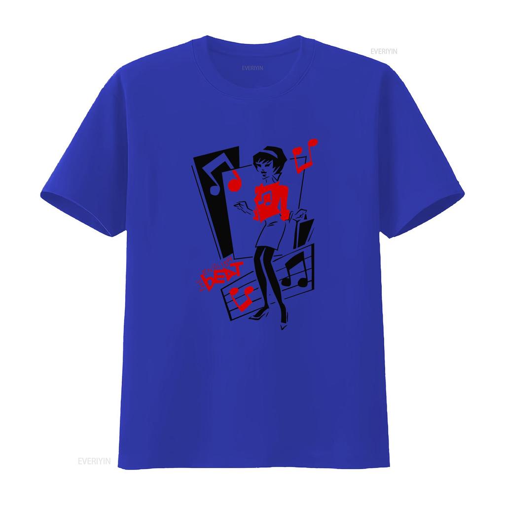 English Beat Anos 80 Britânico Espelho no Banheiro Ska Mais Vendido Camiseta 462 vintage Lavada Versátil streetwear