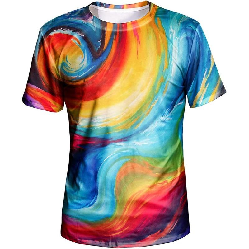 Men's Summer T-Shirt 3D Summer Style Beach Coconut Trees Polyester Quick Dry Breathable Short Sleeve Casual Wear