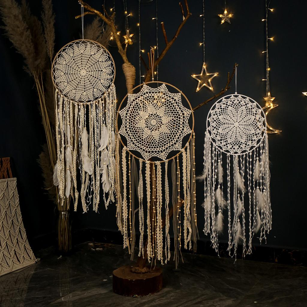 Bohemian Large Dream Catcher Handwoven Feather Dream Catcher Interior Decoration Dream Catcher