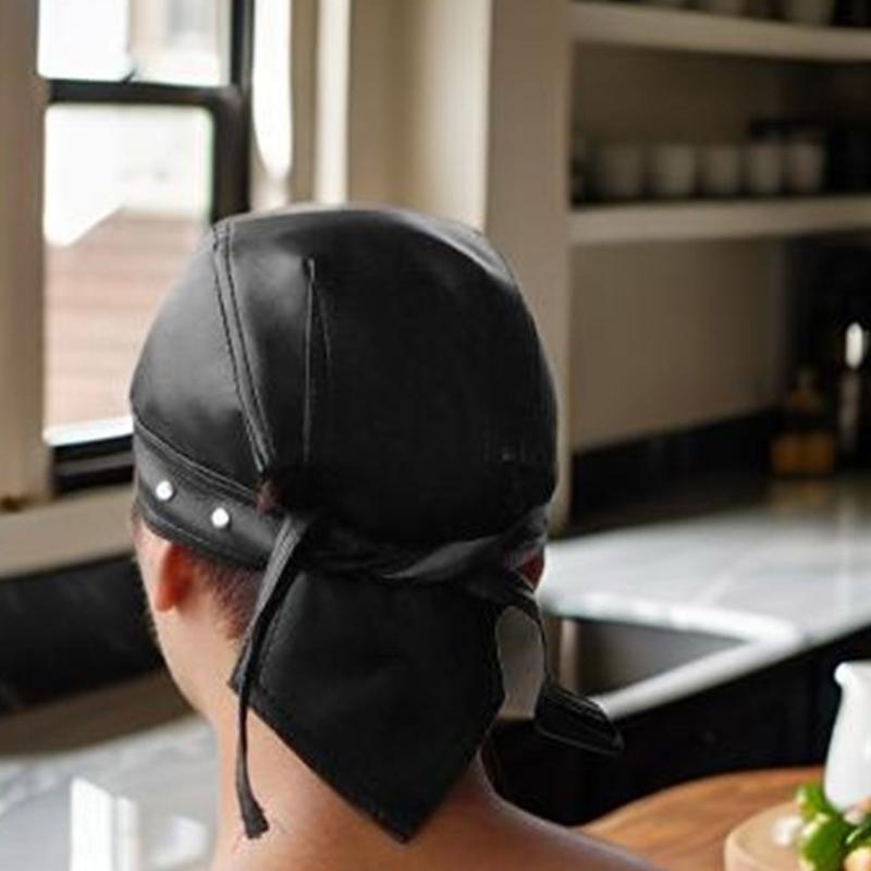 Hip Hop Dark Durag Doo Rag Berretti Durag Cappello da Pirata per Passeggiate in Strada Oggetti di Scena Fotografici PU Oggetti di Scena Fotografici Grunge