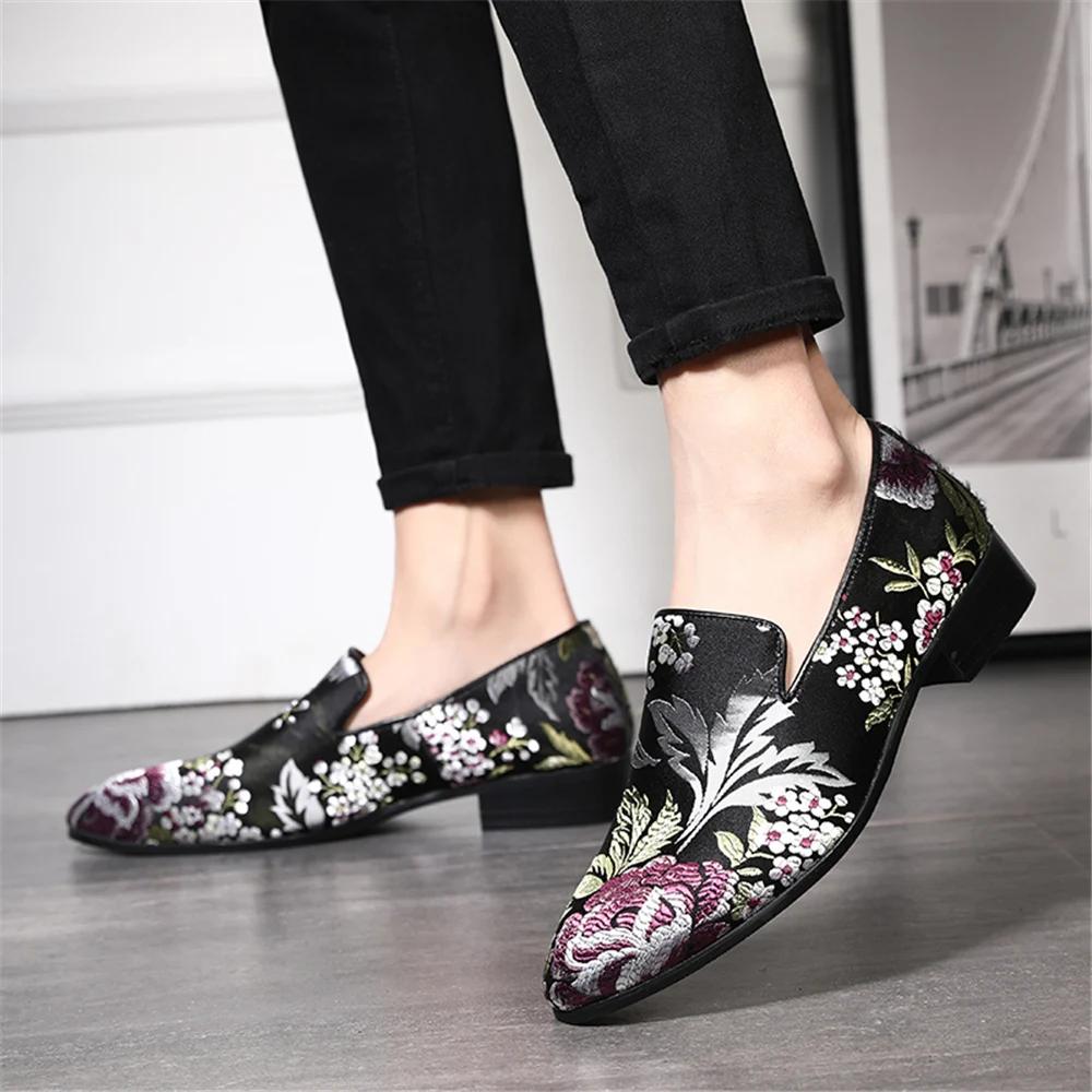 Ekte Skinn Loafers Herresko Dressko Slip-On Sko Ensfarvet Rund Tå Oxford Sko Ekte Skinn Loafers Ensfarvet Rund Tå