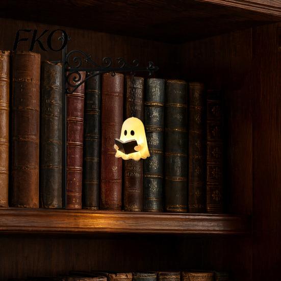 Gemütliche Leselampe Geist Bücherregal Nachtlicht, Laterne mit Schieb-Einsatzplatte, Dekorative Schreibtischlampe Vintage Eisen Warmes Dekor für Zuhause