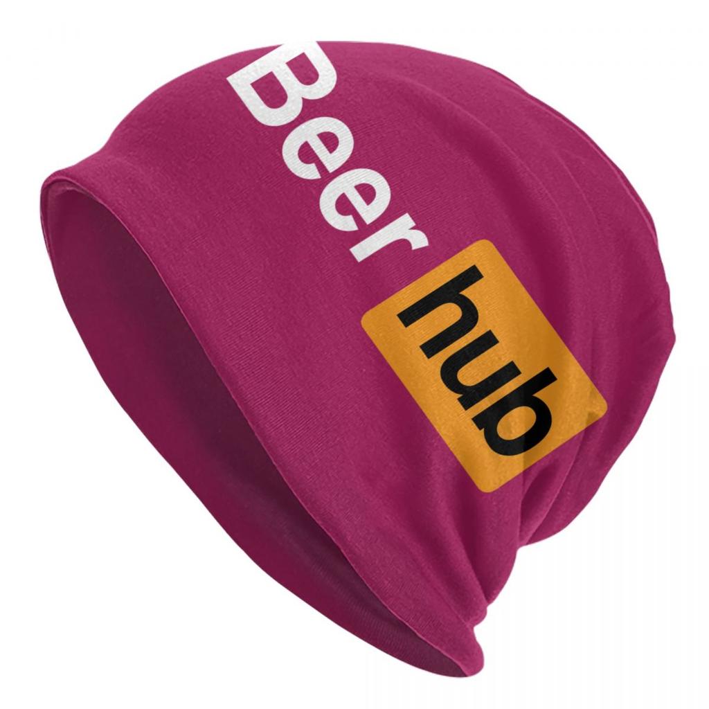 Funny Beer Design Skullies Beanies Caps Unisex Winter Warm Knit Hat Women Unisex Adult Alcohol Lover Bonnet Hats Outdoor Ski Cap