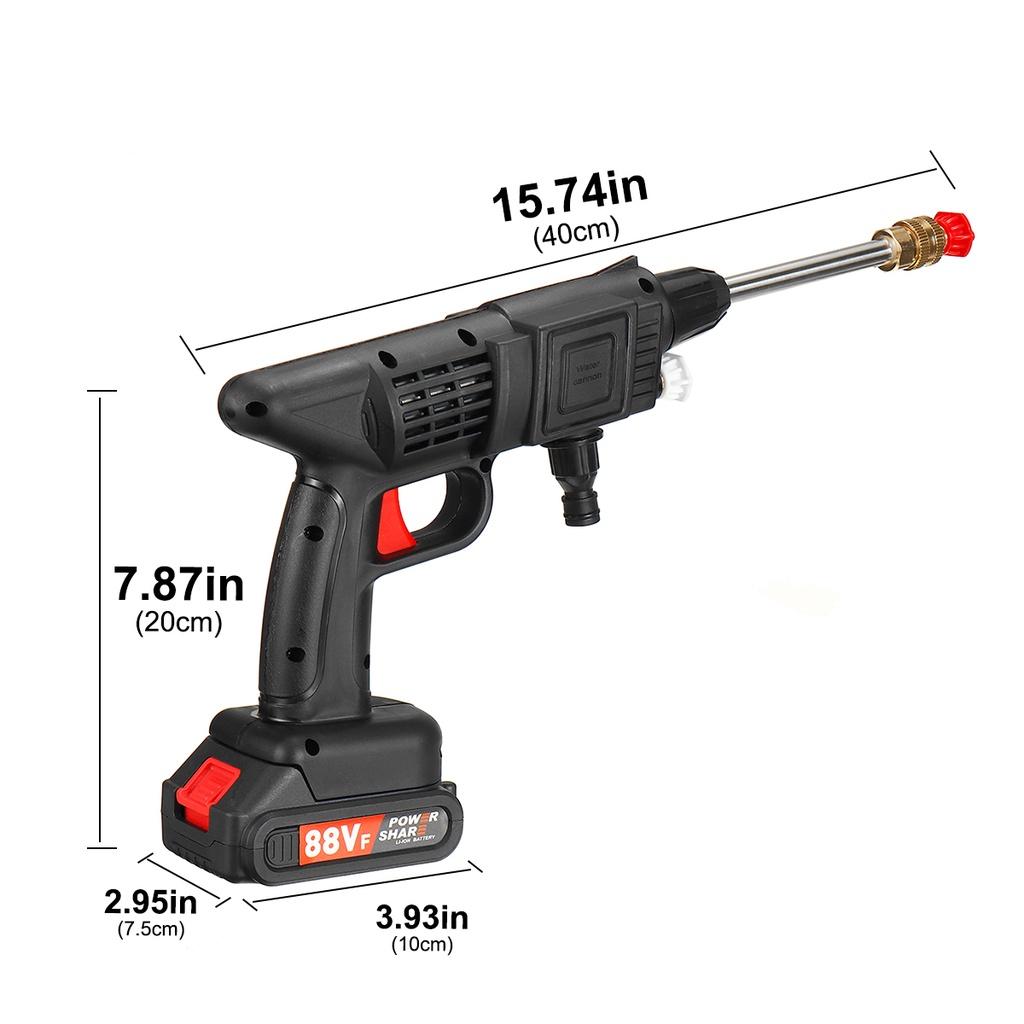 1500W Electric Cordless High Pressure Washer Spray Water Gun Car Wash Pressure Water Nozzle Cleaning Machine