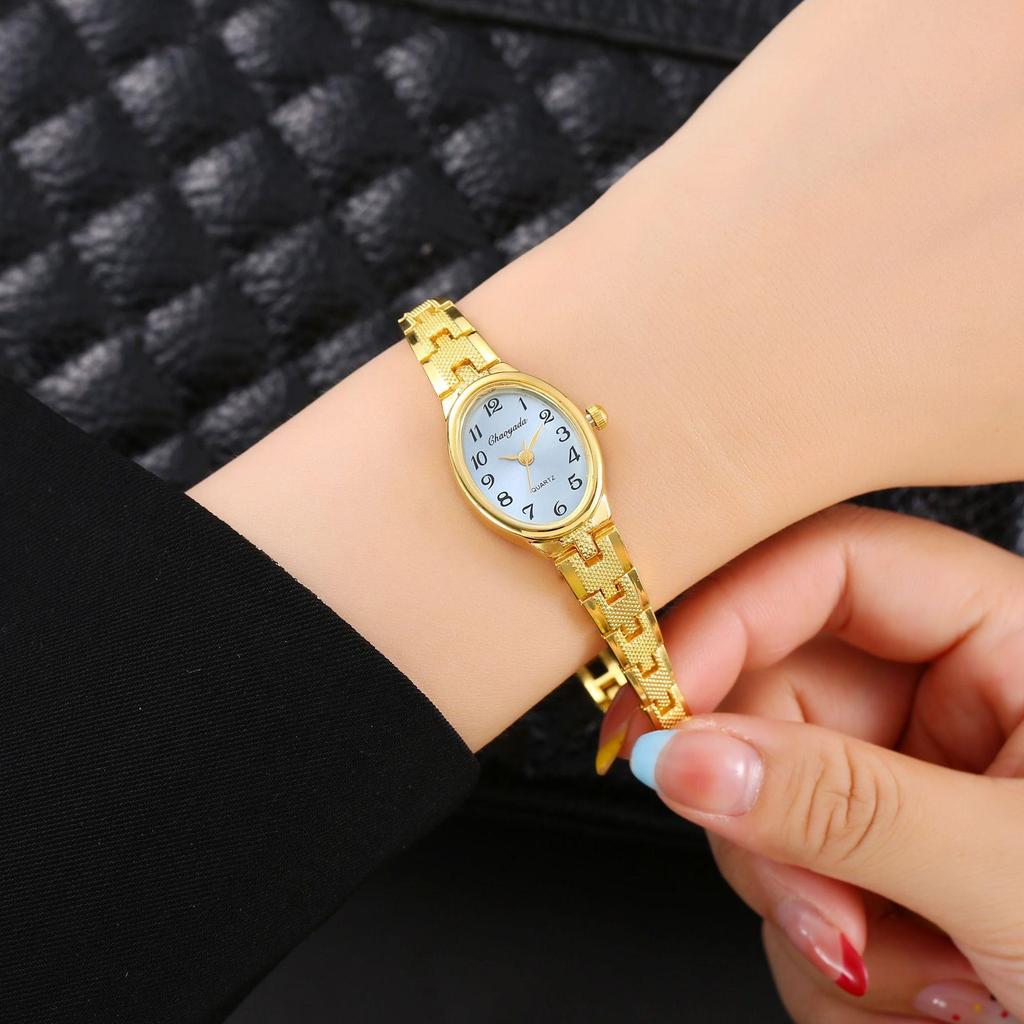 Oval Dial Women Quartz Watches Fashion Luxury Ladies Watch Stainless Steel Wristwatch Gift Dress Clock Reloj Mujer