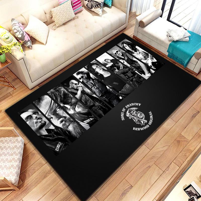 Sons of Anarchy Retro Printed Carpet Yoga mat game room bedroom beautiful anti -slip carpet rugs living room decoration chambre