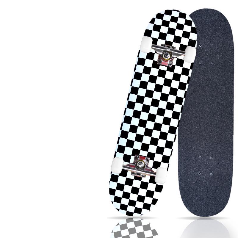 Pro Skateboard: Beginner-Ready Maple Longboard with Double Kick Deck for Adults & Kids
