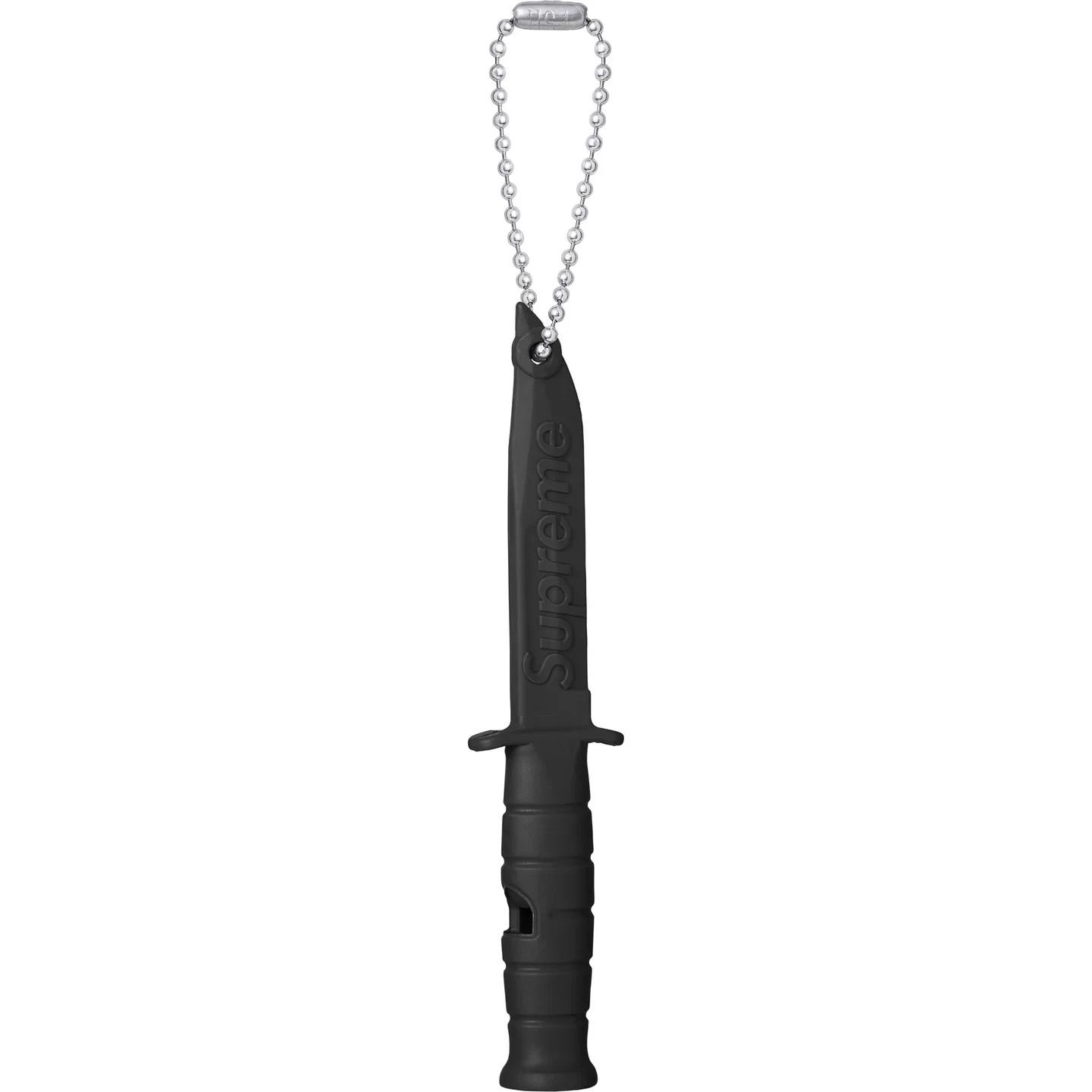 777141 Supreme x Ka-Bar Emergency Whistle Keychain Black One-Size