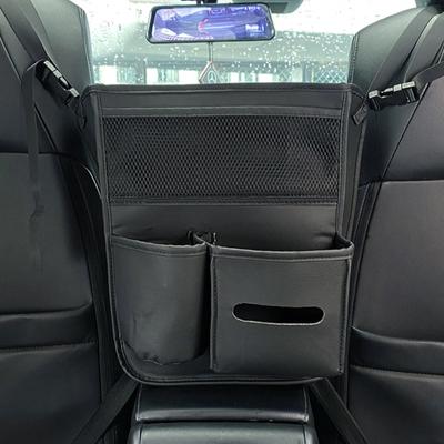 Leren Autostorage Tas Interieur Auto Stoel Middenbak Stoelrug Hanger Opbergen Opruimen Netzak Organizer voor Auto