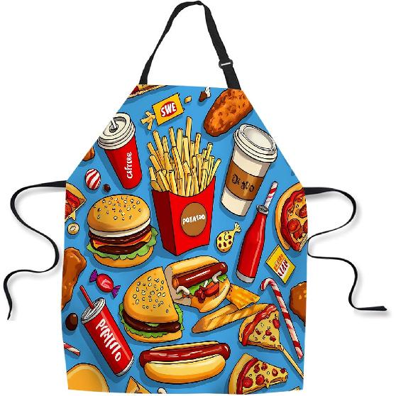 Kitchen Cooking Apron N Woman Golden Hair Apron Home Baking Chef Apron Waterproof For Women Men 31X27 Inch