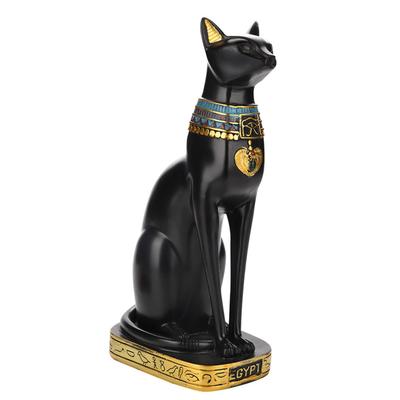 Egyptská kočka Pryskyřice Socha Figurka Pokoj pro domácnost Ornament Řemesla Dárky Domácí dekorace M