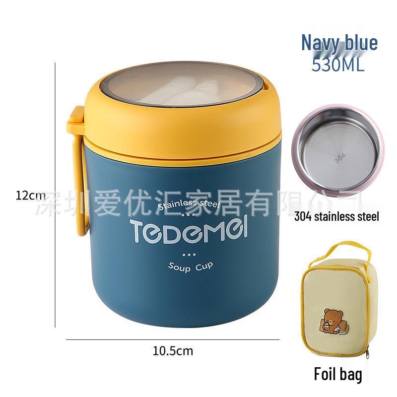 316 Stainless Steel Insulated Lunch Box and Soup Cup for Office Workers and Girls