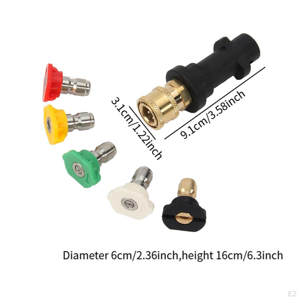 Pressure Washer Adapter Accessories,1/4 inch Resin Car Spray Nozzle Tips,Female Quick