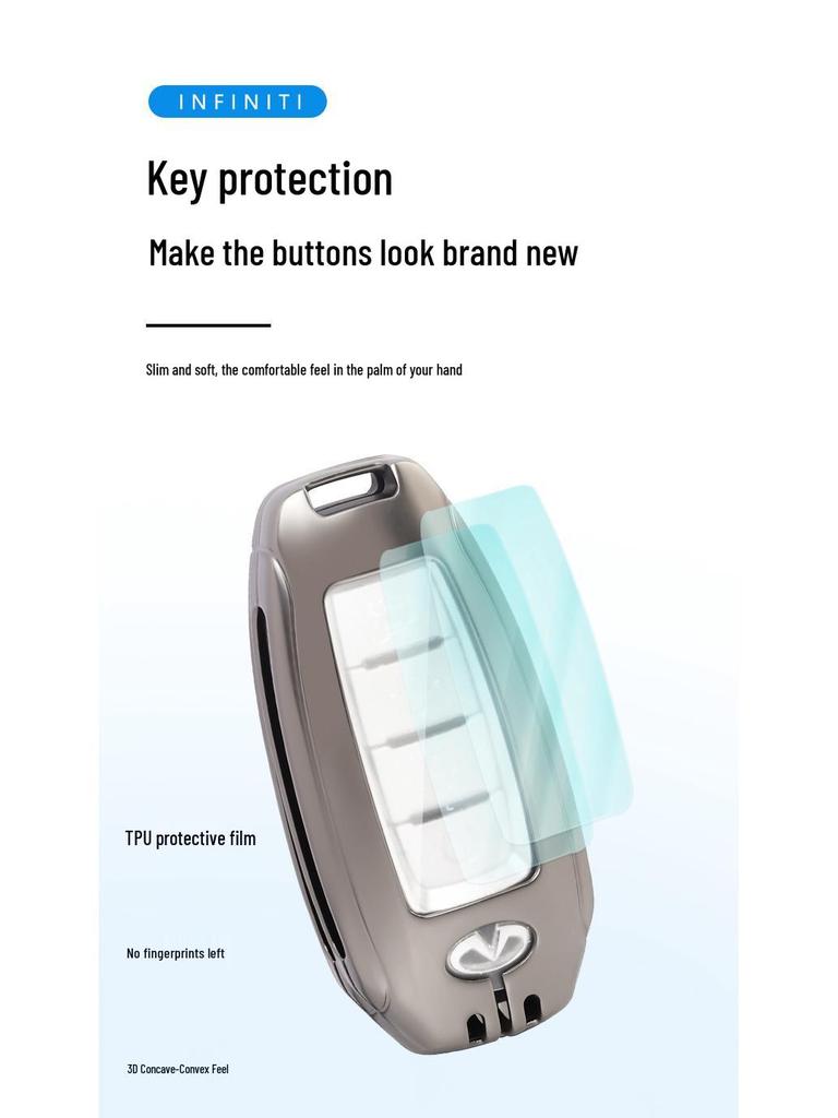 2022 Infiniti Q50L/QX50/QX60 Car Keycase: Durable Metal Keychain Bag