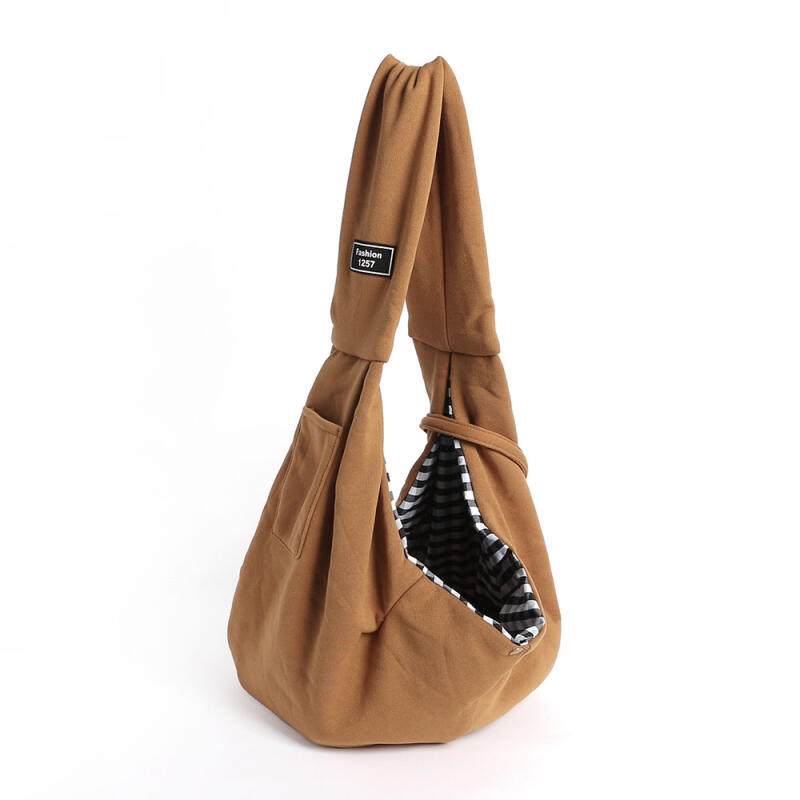 Cozy Pet Dog Sling Bag (Brown)