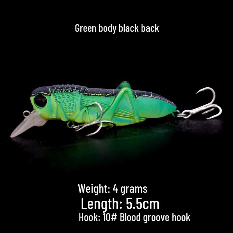 Grasshopper Surface Lure: 3g-9g Bionic Insect Bait for Carp, Silver Carp, Mandarin Fish, and Culter.