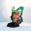 Modern Table Lamps Mediterranean Butterfly Retro Stained Glass Desk Lamp for Bedroom Bedside Vintage Living Room Light Fixtures