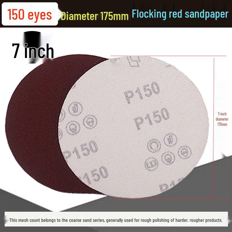 5-inch Self-Adhesive Flocked Sandpaper Disc for Sanding and Grinding (125MM)