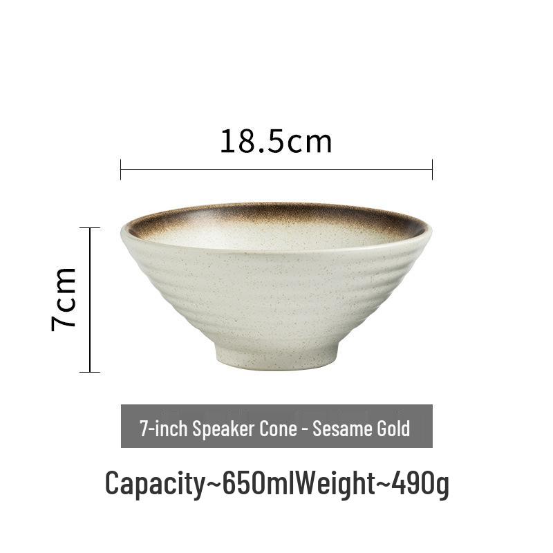 Керамическая миска для рамена в японском стиле - Большая, ретро, конической формы, для супа, салата и лапши