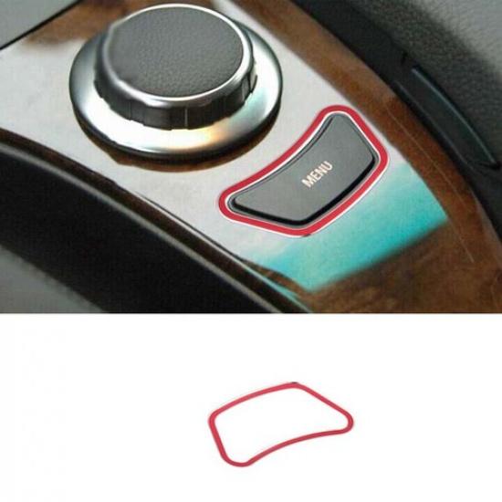 04-10 Fit For BMW 5 Series Middle Console Red Aluminum Multimedia Button Switch