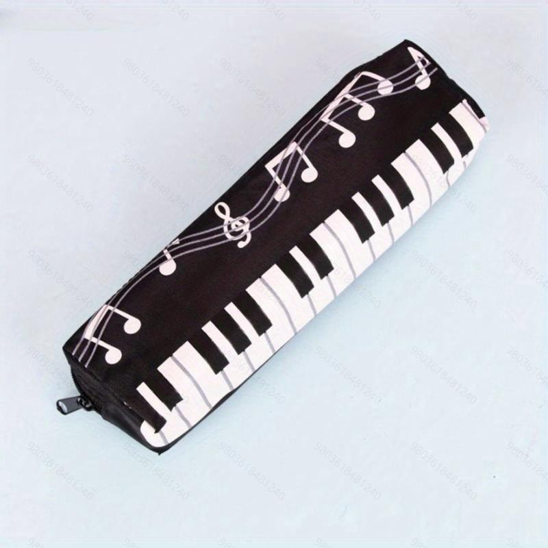 1 stuks Muziek-Thema Etui, Piano Toetsenbord Ontwerp, Enkellaags Vierkant Kantoorartikelen Organizer voor Kantoor, Compact, Creatief Cadeau
