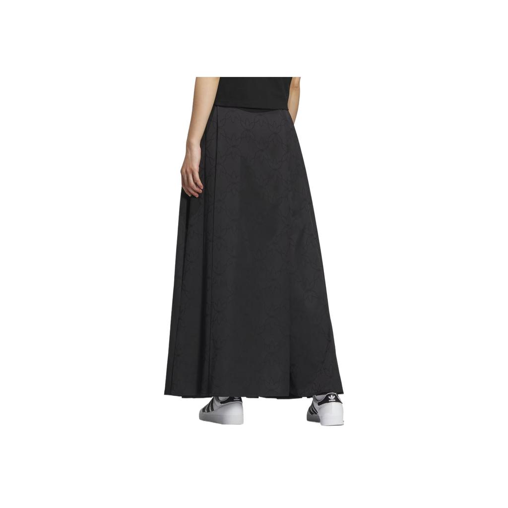 Adidas Originals Comfortable Soft Skin-Friendly Fashion Casual Long Skirt Women Skirts Black KB6397