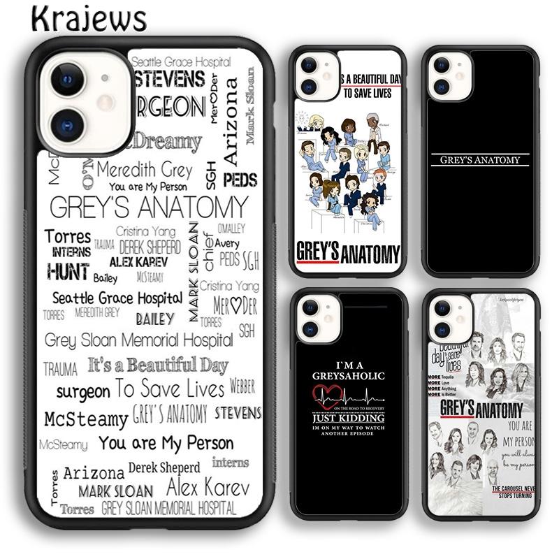 Krajews Grey's Anatomy Quotes TV Series For iPhone 17 Air 16 Phone Case Cover 15 14 Plus 12 13 Pro Max Fundas