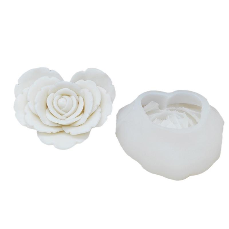 Artisanal Silicone Rose Candle Mold Delicate Silicone Rose Mold for Crafting Unique Candle for Weddings and Parties