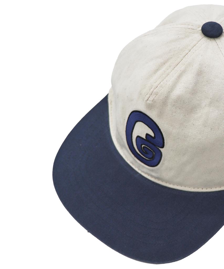 1011 GALLERY G Logo Ball Cap - Cream/Navy