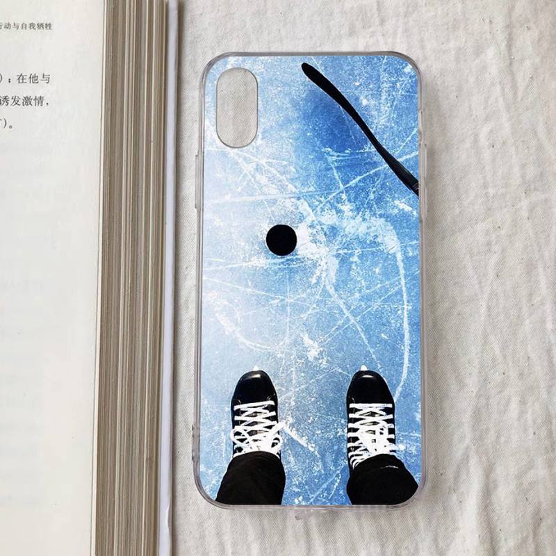 Ice Hockey Rink Phone Case For iPhone 11 12 13 14 Mini Pro Max XR X XS TPU Clear Case For 8 7 6 Plus SE 2020
