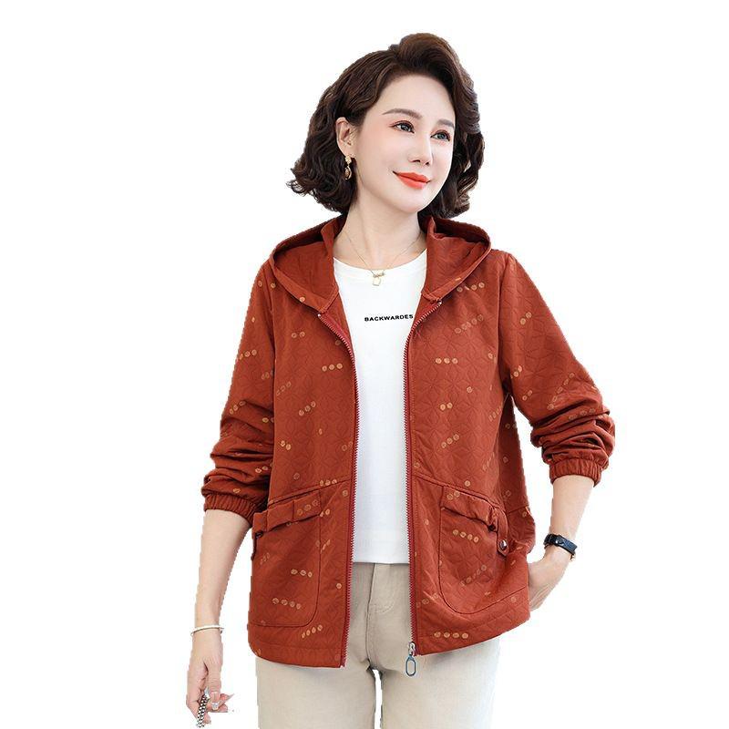 2025 Stilvoller Frühlings-Windbreaker für Frauen mittleren Alters und ältere Frauen - Leichte Jacke für Frühling und Herbst