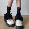 Süße Schleifen Mehrlagige Rüschen Stiefelmanschetten Damen Spitze Beinwärmer Y12K Ästhetisch Lange Socken Japanisch Lolita Gothic