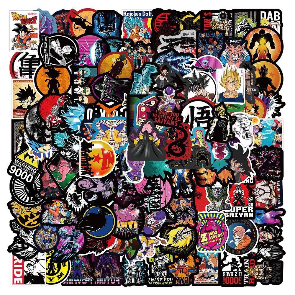 50/100pcs Japanese Anime Dragon Ball Stickers Cool Cartoon Son Goku Decals Laptop Phone Luggage Classic Manga Sticker Decoration