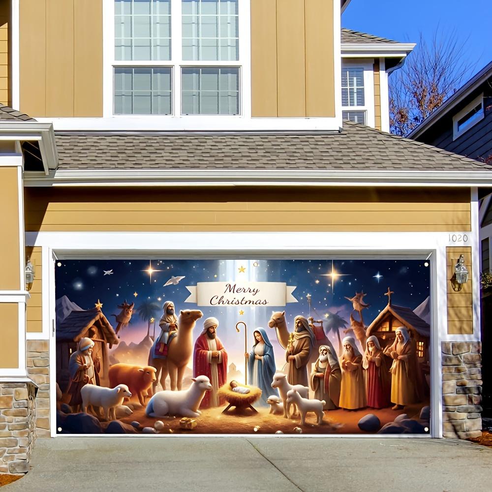 2D Door Plate 1 Christmas Garage Door Plate - 100% versatile holiday decoration, suitable for home, garden, and business use
