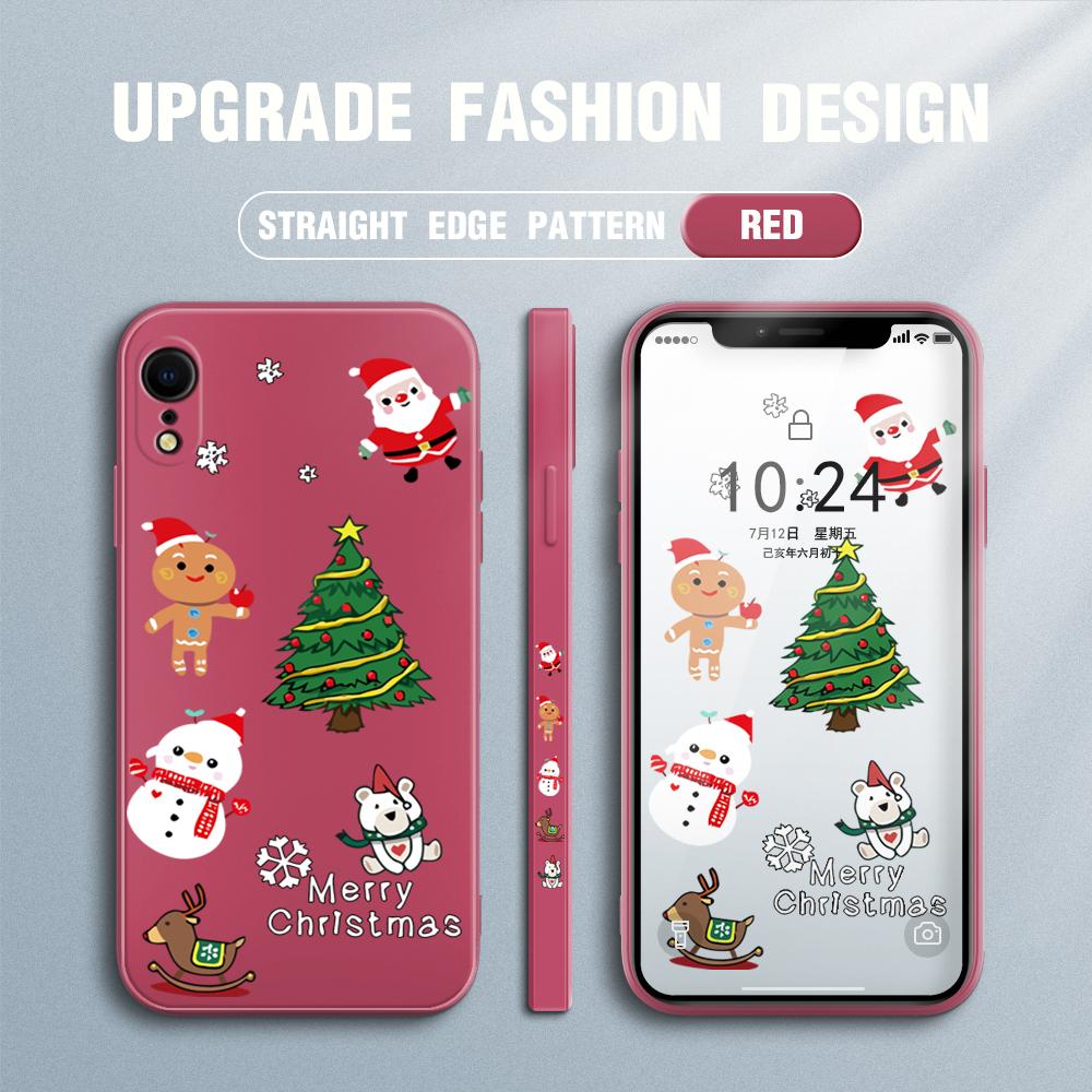 Lovely Christmas Xmas Phone Case for Redmi Xiaomi POCO Note 10 Pro 9 9A 9T 10C 8 7 11 Lite 5G X3 M3 Square Edge Soft Full Camera Protect Cover Cases