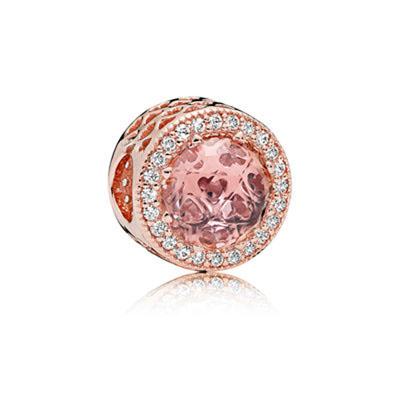New Authentic Copper Plated Rosegold Heart Bird Butterfly Bead Charms Flower Charm Bead Charms Compatible With Pandora Bracelets Necklaces Women Diy J
