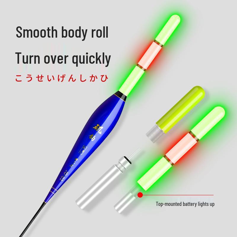 Dual-Use Electronic Fishing Float - Long Cast Sliding Rig for Day & Night, Big Fish and Carp, with Eye-Catching Night Light