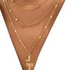 Minimalist Multi-Layer Gold Bead Choker Necklace