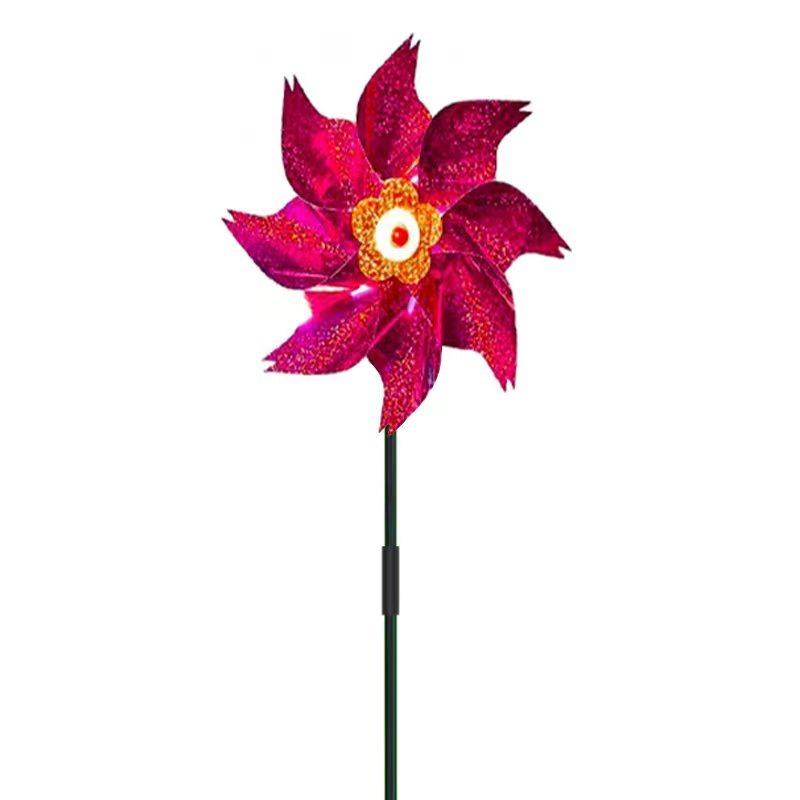 1pcs Bird Repeller Pinwheels Reflective Sparkly Bird Deterrent Windmill Protect Garden Plant Flower Garden Lawn Decoration