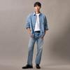 Calvin Klein Vintage Logo Patch Pocket Cotton Denim Shirt Men shirts 4RD747G