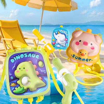 Cartoon Pull-Out Backpack Water Squirter for Kids Large Capacity Spray Toy for Summer Beach Pool Play Fun Outdoor Splash Game for Boy Girls