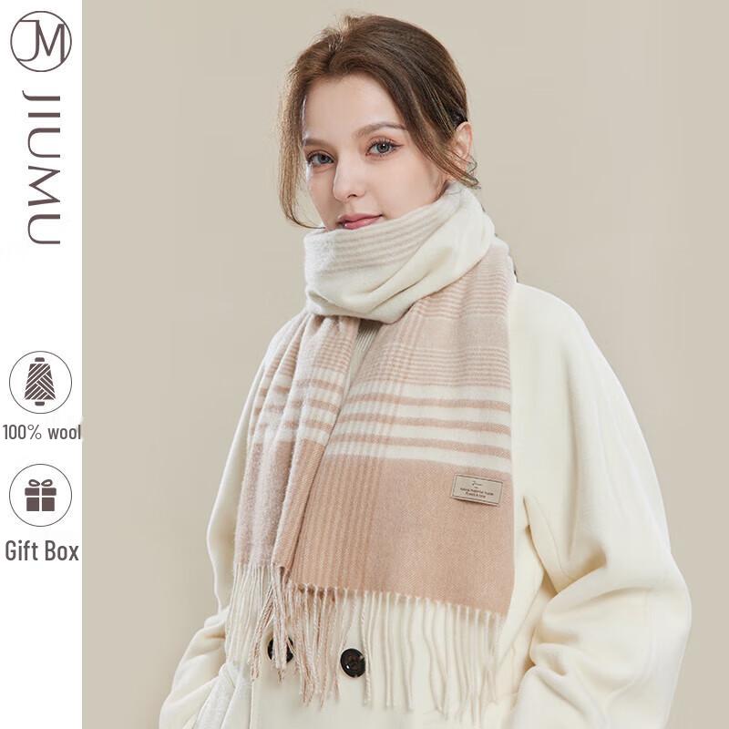 

JIUMU Women s Wool Scarf and Shawl One Size