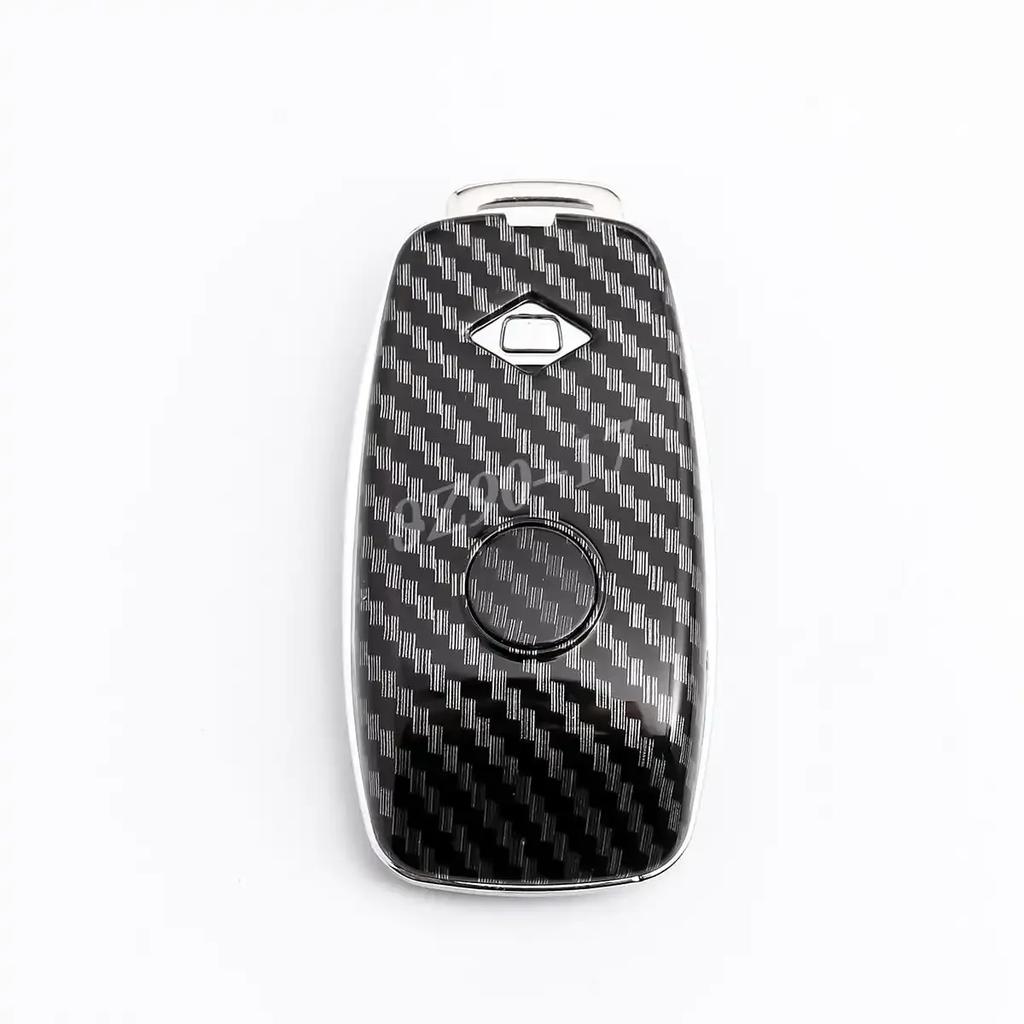 Carbon Fiber Car Key Fob Case Cover Keychain For Mercedes Benz Gla Glb Glc Gle Gls Cla Cls Eqa Eqb Eqc W177 W247 W205 W213 S213