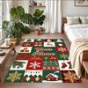 Christmas Custom Name Printed Square Area Rug Soft Non Slip Floor Carpet For Bedroom Holiday Gift