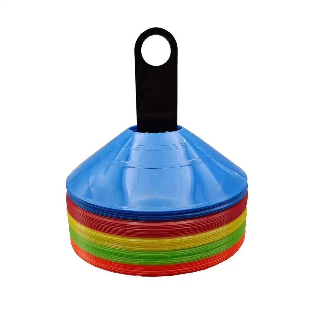 Round Mouth Logo Disc Set: Football Plate, Flying Disc, and Obstacle Cones